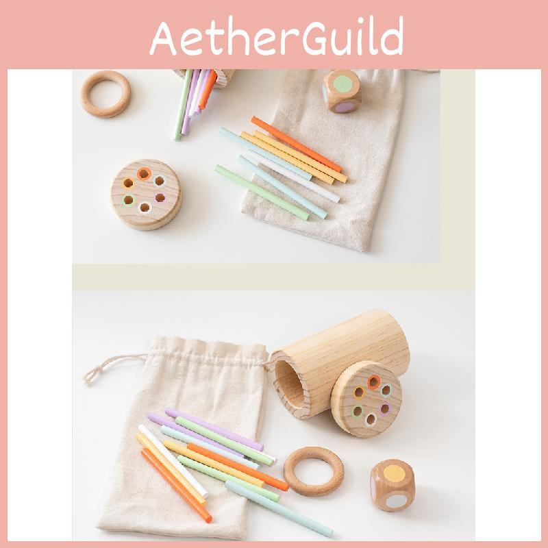 Take Wooden Color Balance Stick Game Children Puzzle Toy Set For Cognition Color