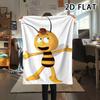 1Pc Bees and Maya Print Flannel Blanket, High quality Comfortable for All Seasons, Home Decor, Warmth and Comfort, Perfect for Christmas Gifts