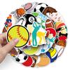 50 Stück Graffiti-Aufkleber mit gemischten Bällen, Sport, Fußball, Volleyball, Dekoration für Gepäck und Handyhüllen, wasserfest