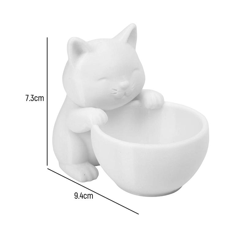 

Cute Cat-Shaped Pots with Drainage Holes for Succulents Miniature Flowers Plants Greenery Cacti Offices Desktop Ornament Decor 1PC белый