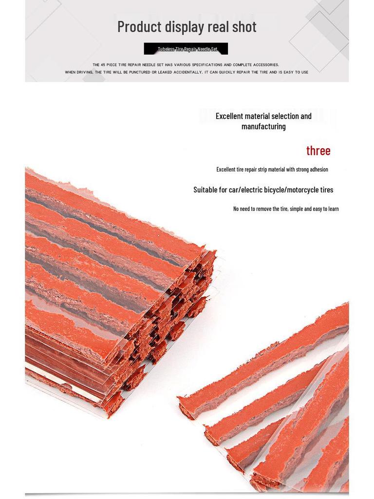 Cross-Border Cloth Bag Tire Repair Kit - 24/46/62 Pieces for Quick Emergency Tire Fixes, Travel Essential