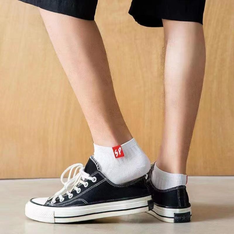 3 Pairs Men's Ankle Socks Hot Selling New Spring Autumn Low Tube Breathable Comfortable Simple Fashion Street Cotton Socks