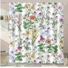 Colored Circles Washable Dirt-Resistant Shower Curtain Shower Head Waterproof Polyester Bath Curtain For Home Decor Accessories
