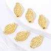 18K Gold Plated Oval Loose Beads Spacer Beads For Jewelry Accessories,Separator For Beads,DIY Bracelet Making Supplies