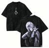 Blutübertragene Gewaschenes T-Shirt Anime Liebhaber Harajuku Neues Modell Oversized Vintage Locker Streetwear Unisex hohe Qualität heißes Produkt T-Shirt