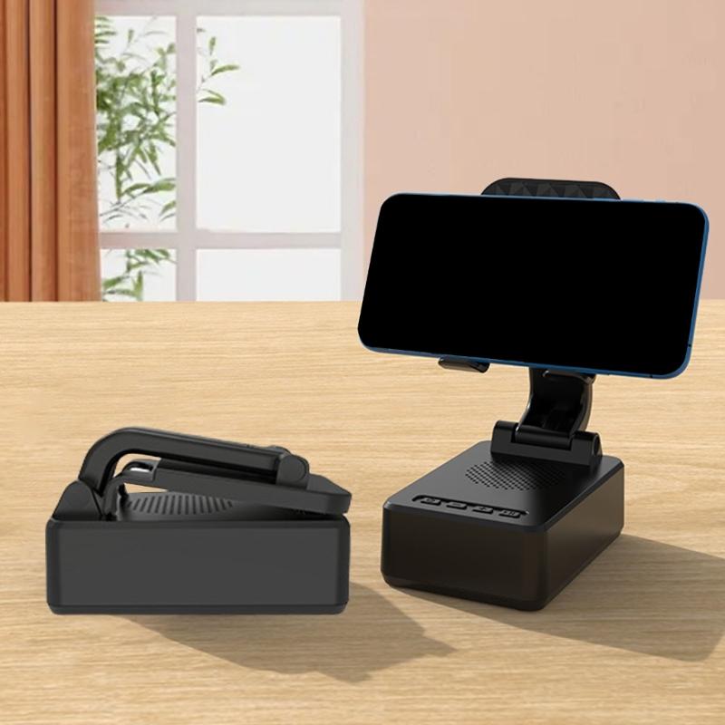 Portable Foldable Phone Stand Speaker Nonslip Base Clear Sound Rotation For Phone Convenient Type C Charging