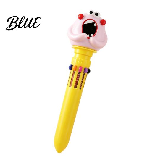 Ten Color Pens for Journaling 10 in 1 Cartoon Ballpoint Pen Multicolor Press Retractable Pens Colorful Ink Notes Smooth Writing Stationery Supplies