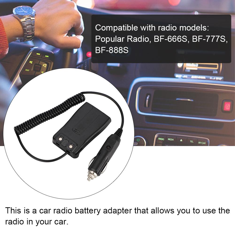 12V Car Radio Battery Eliminator with Charger Adapter for Baofeng BF 666S 777s 888s