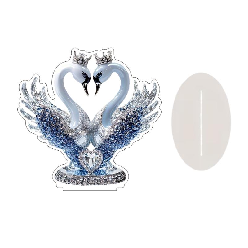 Dekoracyjna Figurka Dekoracja Smoka Do Biura Prezent na Parapetówkę Dekoracja Biurka Ornament 2D Akrylowy Ornament na Biurko