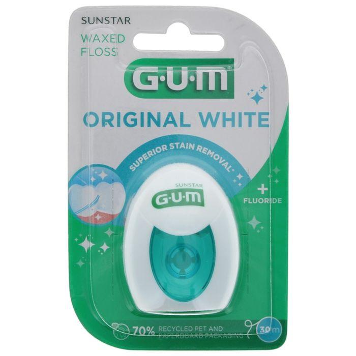 Fil Dentaire - GUM - Original White - Blanchissant - Silice Micronisée - 30 mètres