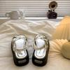 Versatile non-slip beach shoes women's summer new silver niche muffin platform open-toed sandals