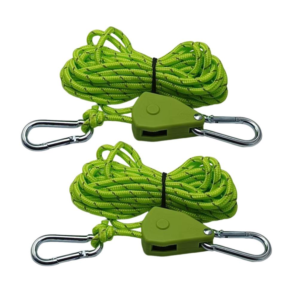 2Pcs Adjustable Tent Rope Hanger Pulley Hook Fixed Buckle Pulley Canopy Ropes  Canopy Shelter зелёный