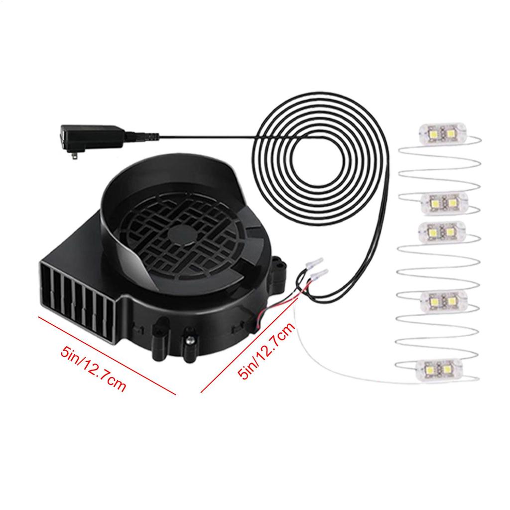 Blower For Inflatables Inflating Decorations Inflator 12V 1.5A Quiet Inflatables Blower With 5 LED Lights For Christmas Beach