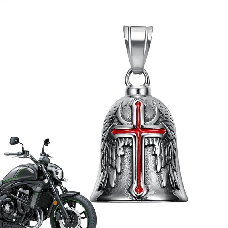 Vintage Ornament Motorcycle Bell Charm Riding Bell Necklace for Men Motorcycle Accessories Jewelry with Stainless Steel Chain