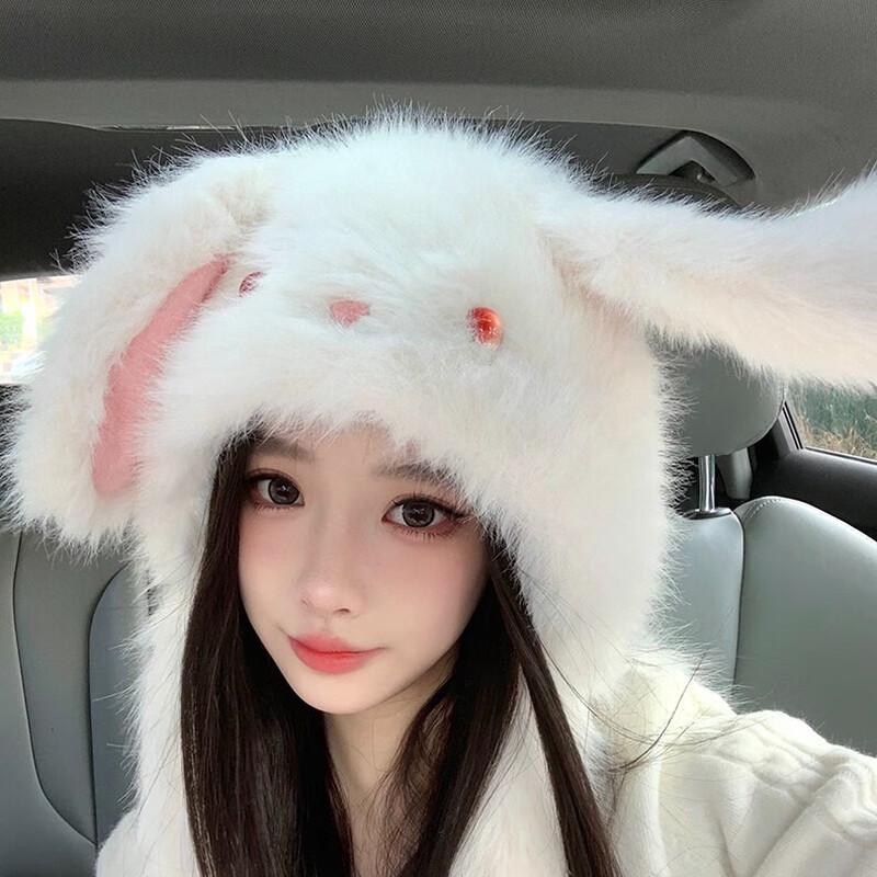 Women's Winter Plush Hat with Scarf & Ear Protection: Cold-Proof, Warm, and Thickened.