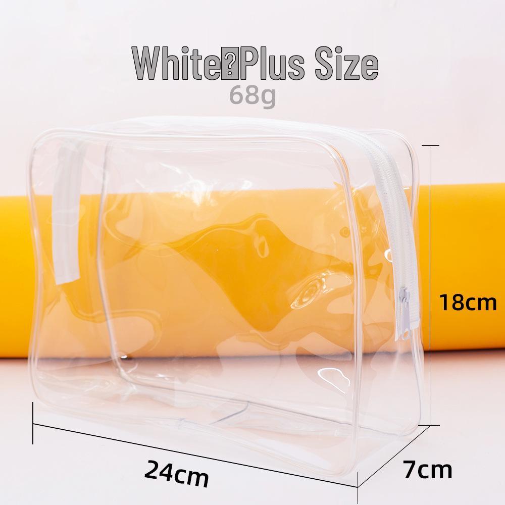 PVC Large Capacity Transparent Waterproof Makeup and Toiletry Bag with Zipper, Customizable Logo