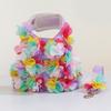 Small Dog Spring Skirt with Leashes Lace Dress Harness Clothes Fashion Outfit for Dogs Fashion Flower Chest Vest