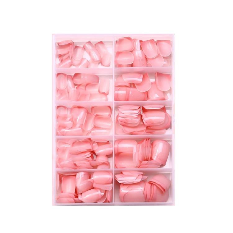 

120Pcs Natural Acrylic Artificial Nails Square Short Nail Tips French Nail Tips Press On Nails for Women and Girls 1