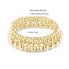 18K Gold Stainless Steel Layered Bead Bracelet Set