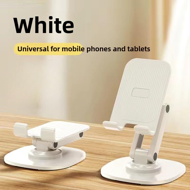 360° Rotating Foldable Desktop Mobile Phone Holder Plastic Stand+Metal Bottom Phone Stand Lazy Universal Tablet Support Stand