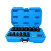 16 Pcs 1 2 Lug Nut Socket Set Non Marring 8 27mm Locking Nut Removal Tool with 2 Center Punches Chrome Vanadium Steel