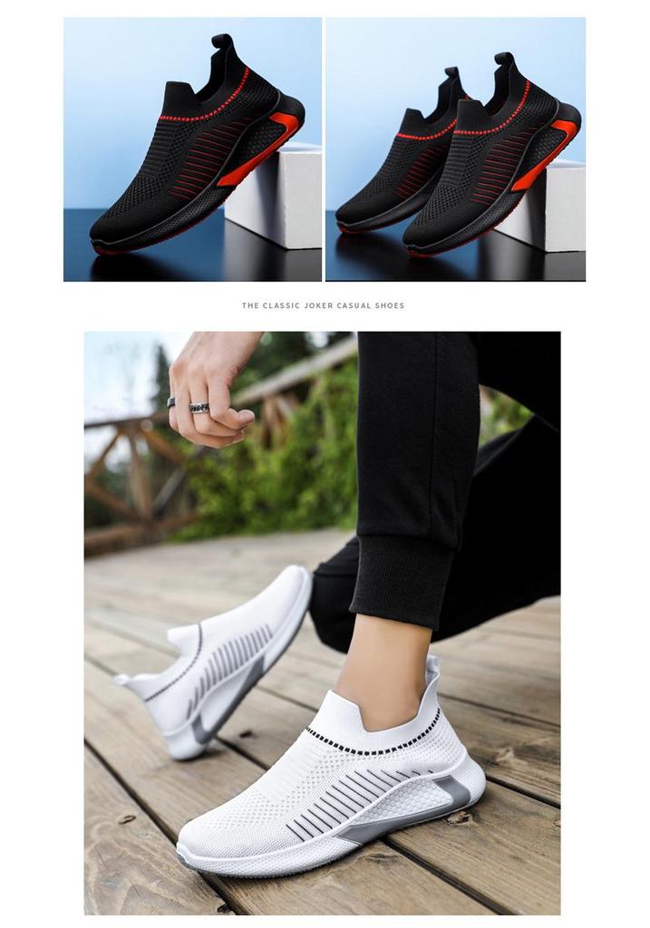 Men's Korean Style Slip-on Casual Shoes - Breathable, Soft Sole, Large Size, Trendy Sports Design