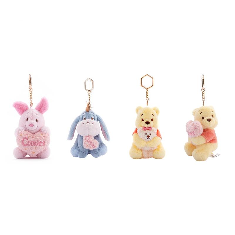 Classic Popular Anime Official Winnie The Pooh Piglet Roo Plush Doll KeychainPendant Bag Charm Childrens Christmas Birthday Gift