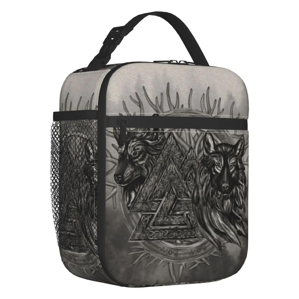 Odin's Eye Insulated Lunch Bag for Work School Raven Norse God Portable Cooler Thermal Lunch Box Women Kids