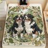 Süße Berner Sennenhund-Muster Flanelldecke, Hohe Qualität, Bequem für alle Jahreszeiten, Heimdekoration, Wärme und Komfort, Perfekt für Geschenke.