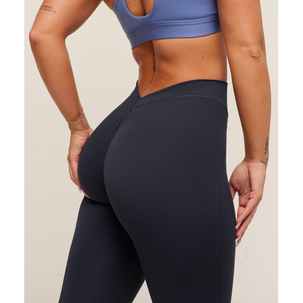 Gymshark Lifting Dipped Waistband Flared Leggings Heavy Blue B5c1k Uctn