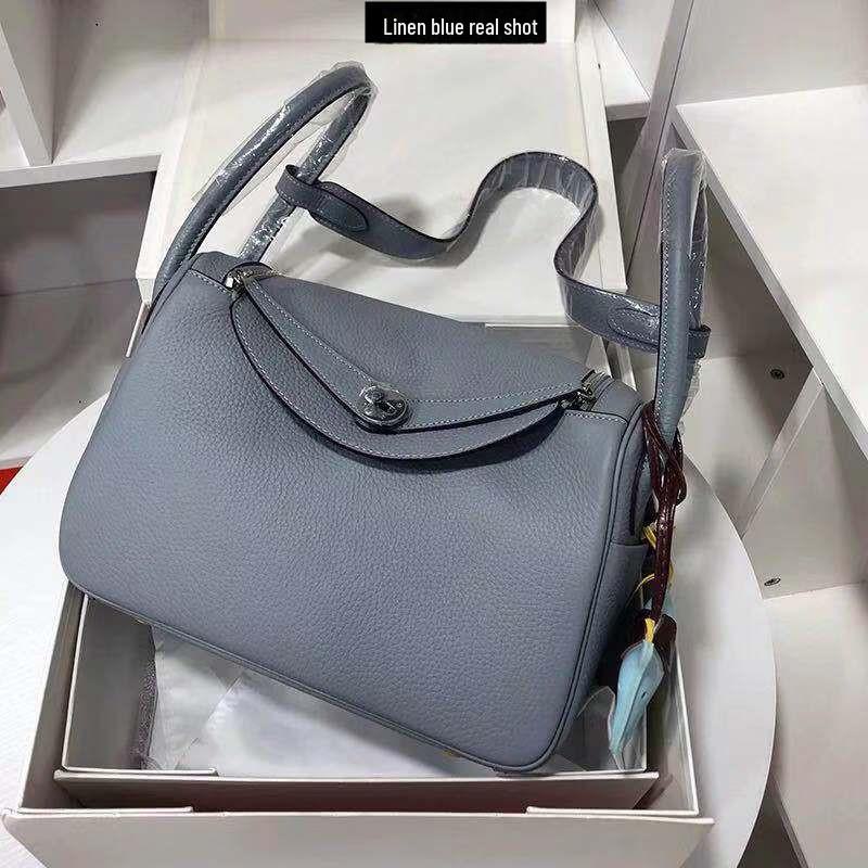 2025 Mini Lindy Bag: First Layer Lychee Cowhide Shoulder & Crossbody Women's Handbag