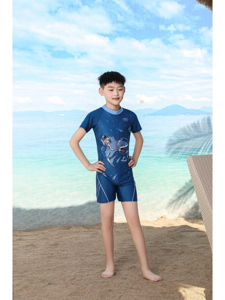 New Boys' Quick-Dry One-Piece Swimsuit for Toddlers and Kids