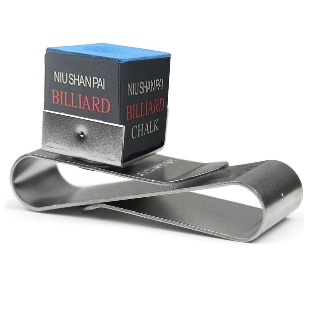 1PC S Type Stainless Steel Magnetic Chalk Clip Durable Adjustable Storage Clip Billiard Accessories
