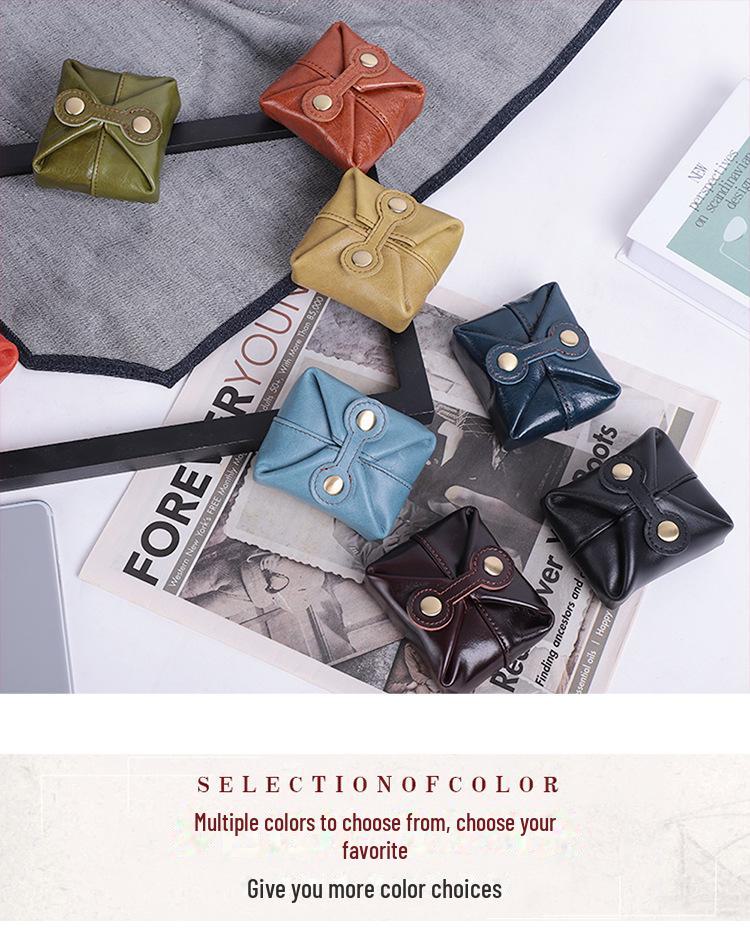 Genuine Leather Ladies' Handmade Coin Purse - Mini Wallet for Women