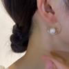 Trendy High-End French Pearl Earrings for Women: Elegant Niche Style