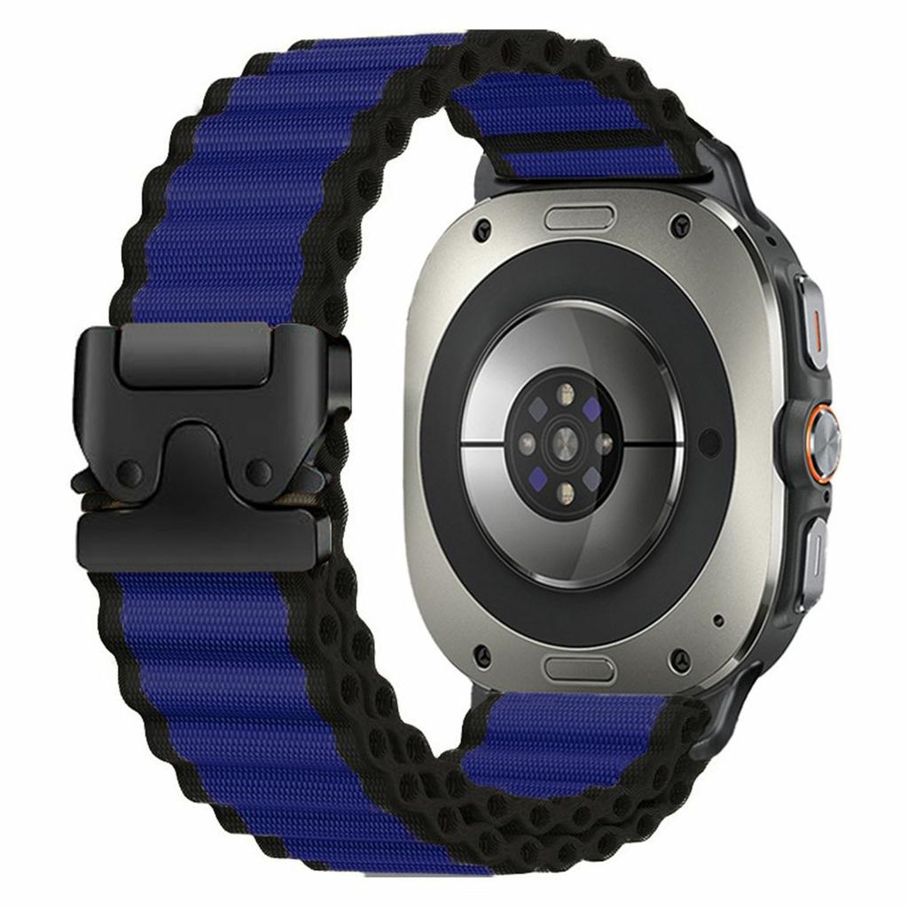 For Samsung Galaxy Watch Ultra (2025) 47mm / Ultra 47mm Watch Band Parachute Buckle Wide Ripple Pattern Nylon Wrist Strap
