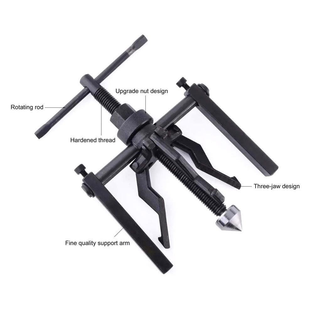 Car Bearing Puller Disassembly Three-claw Puller Car Bearing Disassembly Disassembly Tool Repair Tool Labor-saving Separati C0P4