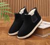 Winter New Thiened Wool Men's Cotton Shoes Lightweight Anti-slip Casual Warm Soft Bot Beijing Old Canvas Cotton Boots for Men