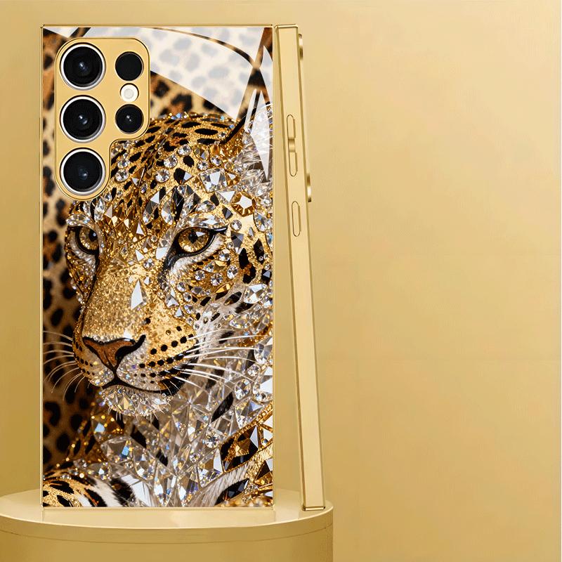 Electroplated Gold New Phone Case for Samsung Galaxy S26 Ultra S25 Plus S24 S23 S22  Tempered Glass Artistic Texture Patterns