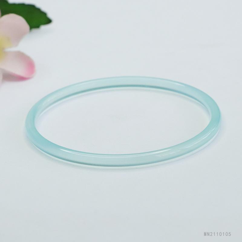 Blue Chalcedony Bracelet Agate Jingle Round Bar Jewelry Factory Live Delivery S2110105