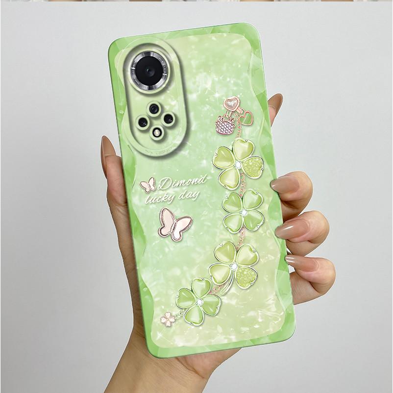 For Huawei Nova 9 Case Aesthetic Butterfly Flowers Soft Silicone Shockproof Phone Cover For Honor 50 Camera Protective Casing