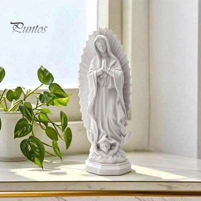 Our Lady of Guadalupe Statue Mexico Sculpture Statue, Resin Virgin Mary Figurine, Detailed Religious Statues Home Decor for Altar Shelf Tabletop,