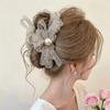 Back of Head Women Hair Clip Mesh Bow Shark Clip New Hair Claws  Hair Accessory
