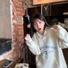 2025 Autumn Embroidered Oversize Waffle Polo Sweatshirt for Women & Couples