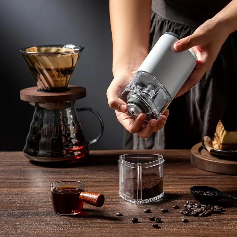 2026 New Portable Hand Grinder USB Charging Electric Coffee Grinder Home Travel Outdoor Grinder Tools Easy To Clean And Stores