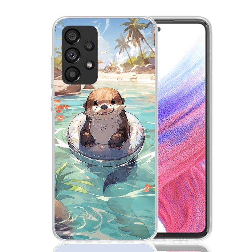 Animal Otter Cute Cartoon Phone Case for Samsung Galaxy A17 A16 A15 A14 A13 A57 A56 A55 A54 A53 A37 A36 A35 A34 A33 A26 A25 A24