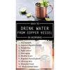 5 Litre Copper Water Dispenser with Stand and 2 Glasses | Hammered Texture, Rustproof & Durable | with Added Health Benefits of Copper
