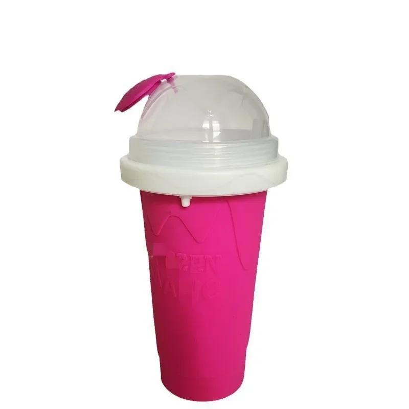 Rychle mražený silikonový pohár na smoothie, výrobník zmrzliny, stlačovací pohár, DIY výrobník mléčných koktejlů a ledové tříště, chladicí láhev na vodu, kuchyňský gadget