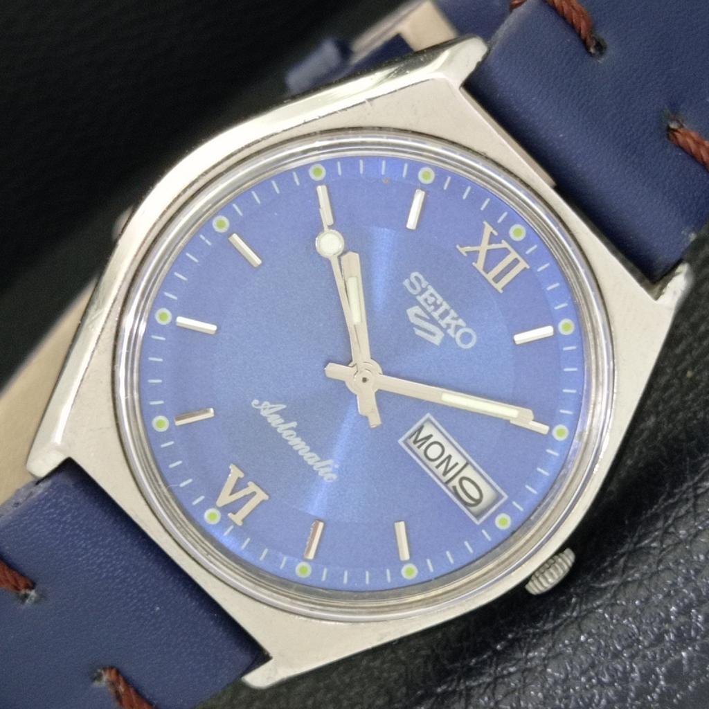 

JAPAN VINTAGE SEIKO 5 AUTOMATIC 6309A MENS BLUE COLOR DIAL WATCH a500812-5 R154-a500812