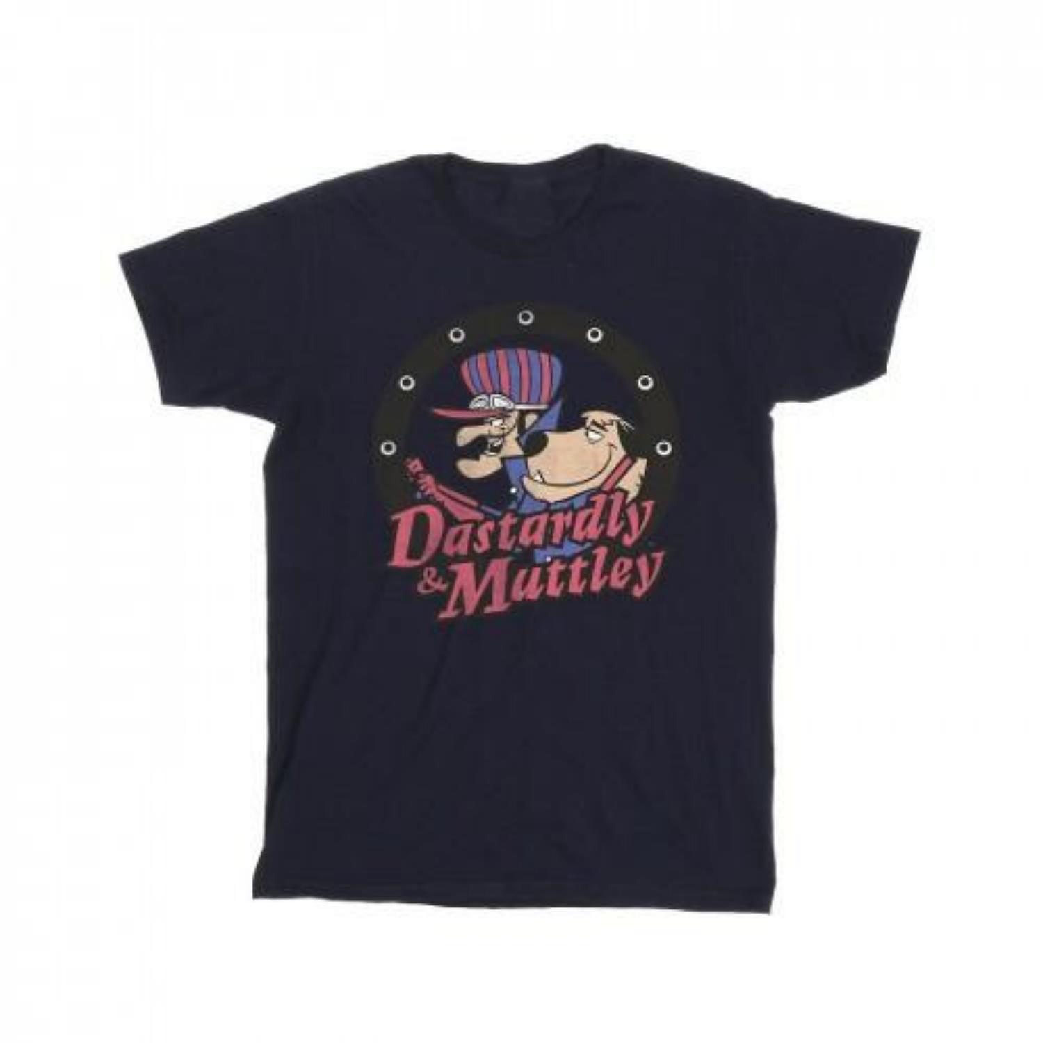 Wacky Races Mens Dastardly And Mutley Circle T-Shirt S чёрный